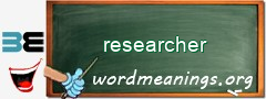 WordMeaning blackboard for researcher